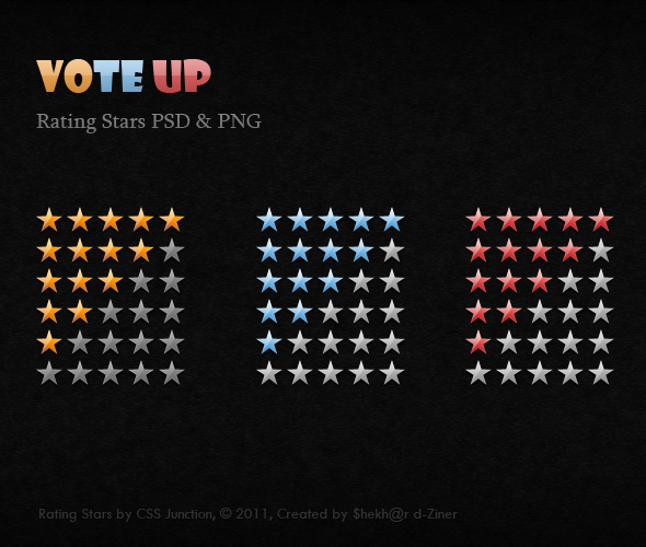 Rating Stars PSD + PNG