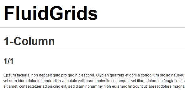 Fluid Grid Responsive CSS Framework